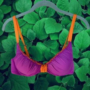 5 for $25🔥Becca by Rebecca Virtue Fuchsia & Orange Bikini Top Large‎